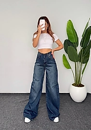 BEL DETAYLI WİDE LEG