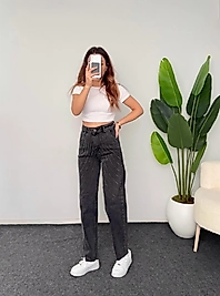 TAŞLI MOM JEAN