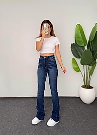 Lacivert İspanyol Paça