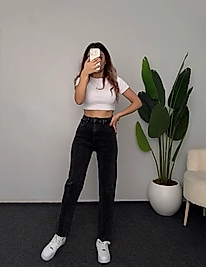 TAŞLI MOM JEAN