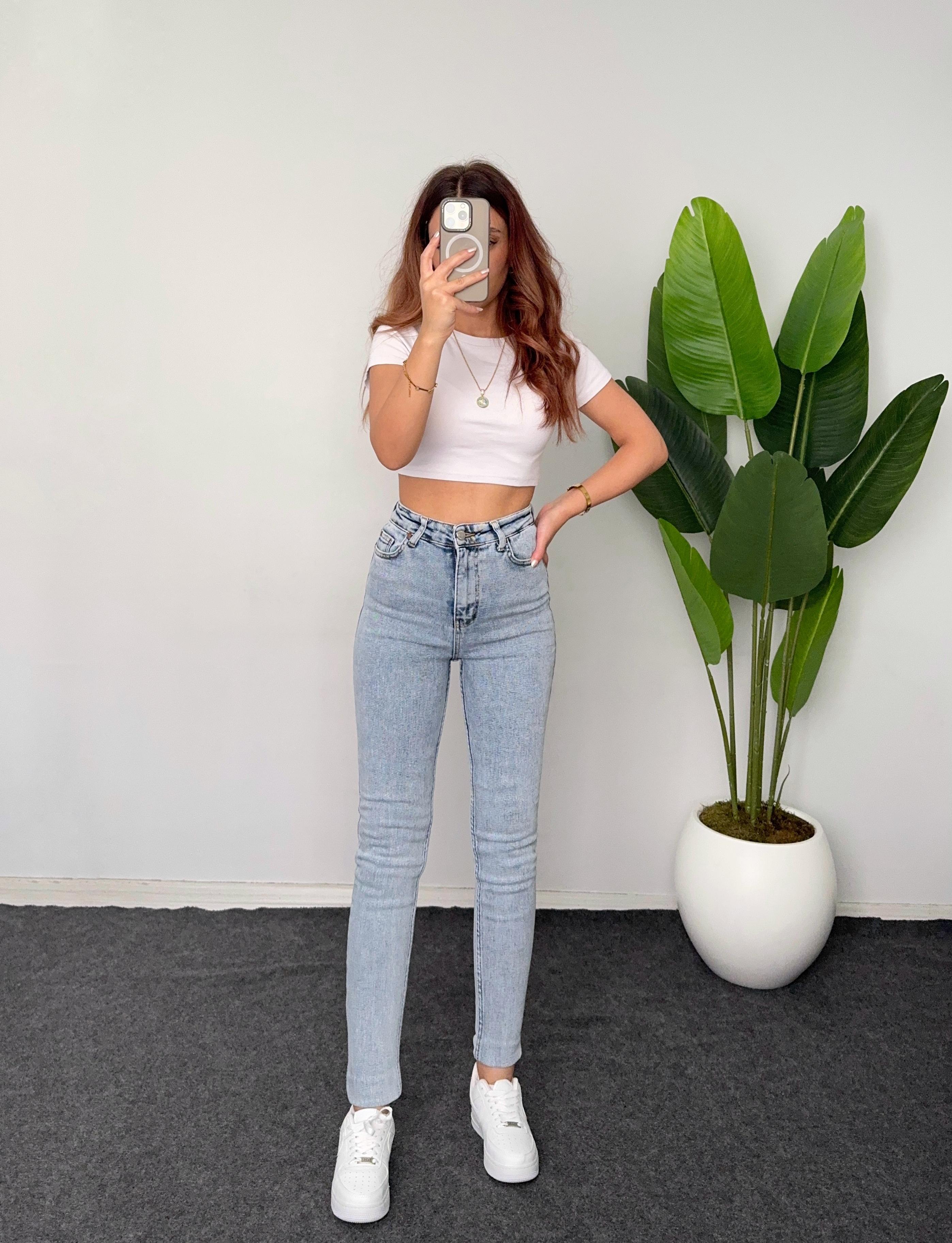 Yüksek bel dar paça